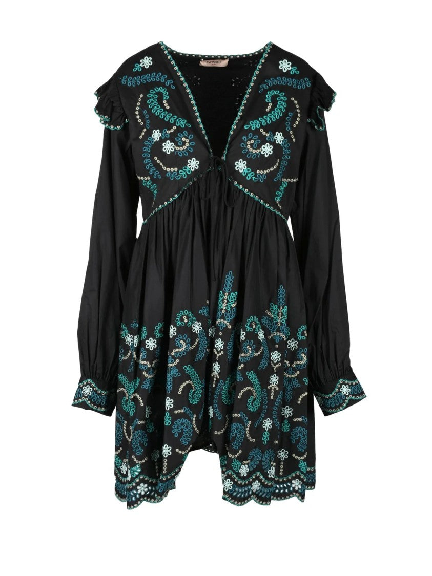 Twin-Set Black Cotton Dress