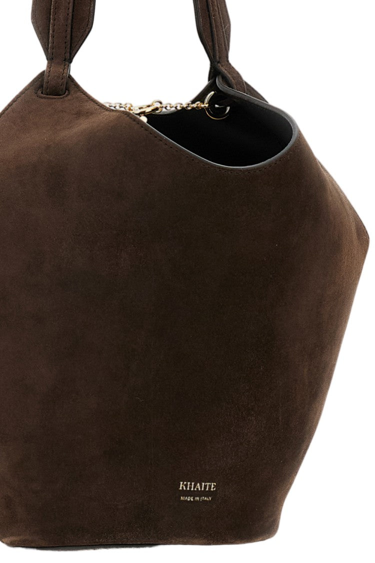 Khaite Mini Tote Bag With Scarf Effect And Jewel Closure