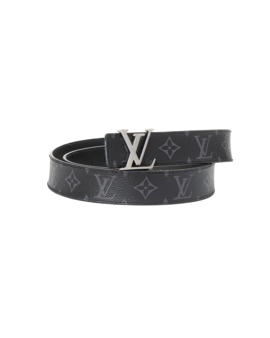 Louis Vuitton Initiales Monogram Eclipse Belt With Removable Silver Buckle