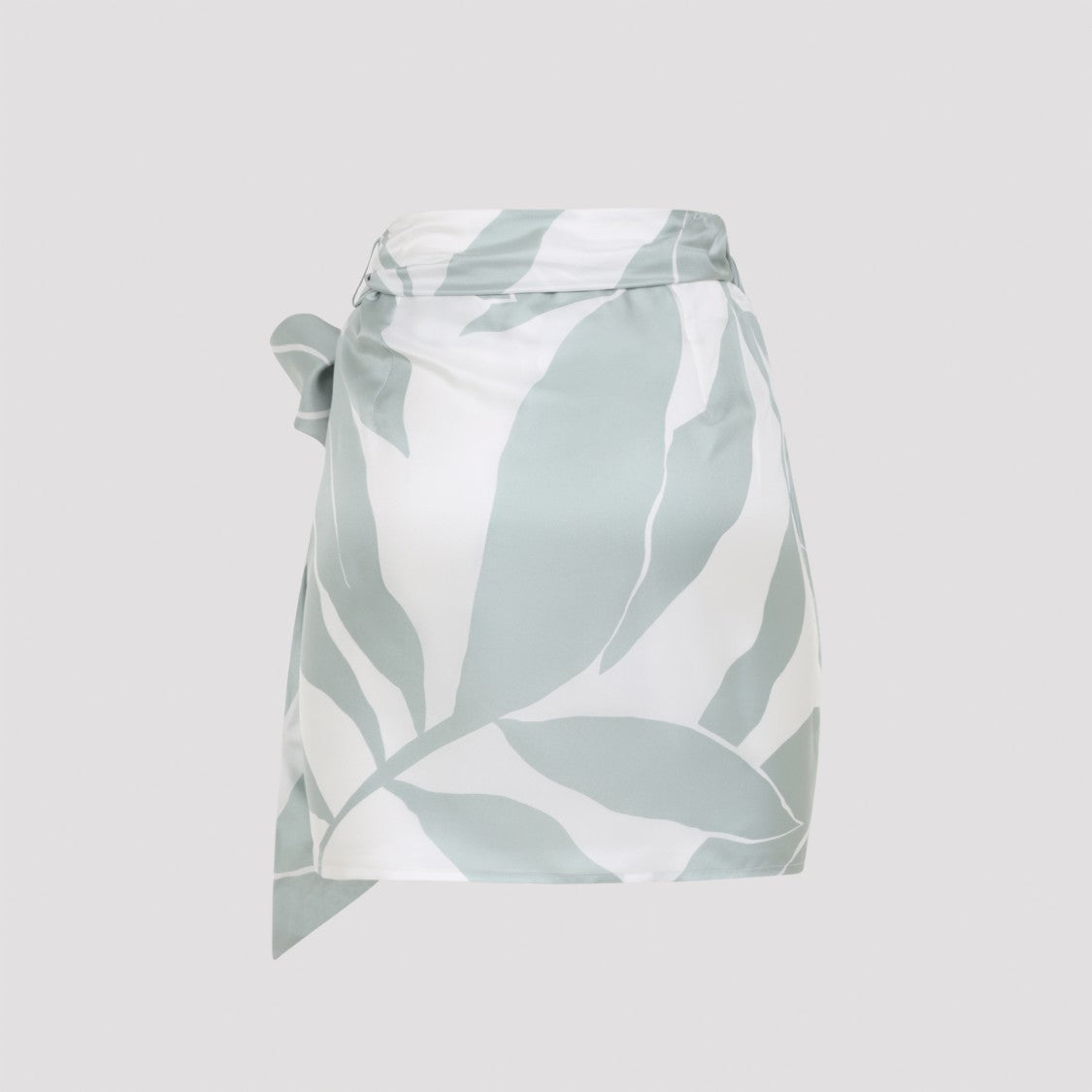 Max Mara Silk Mini Skirt With Abstract Leaf Pattern