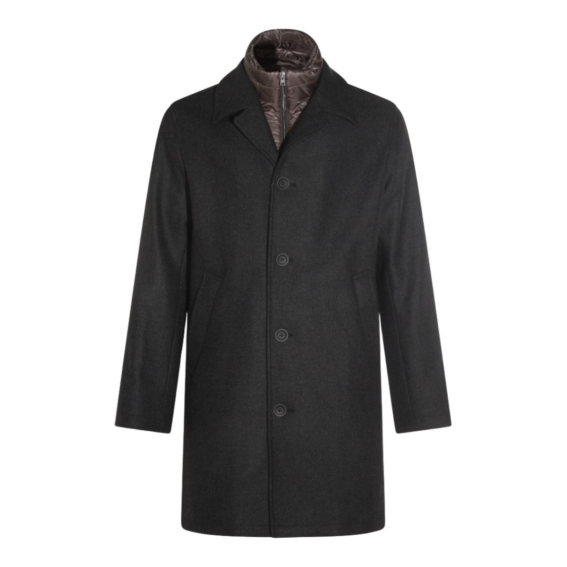Herno Single-Breasted Dark Grey Herno Coat