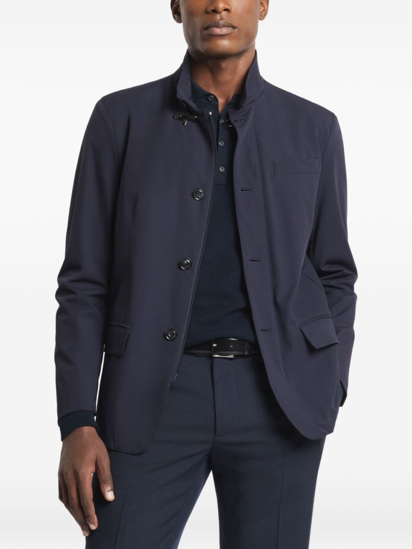 Fay Tailored Stretch Nylon Flap Jacket
