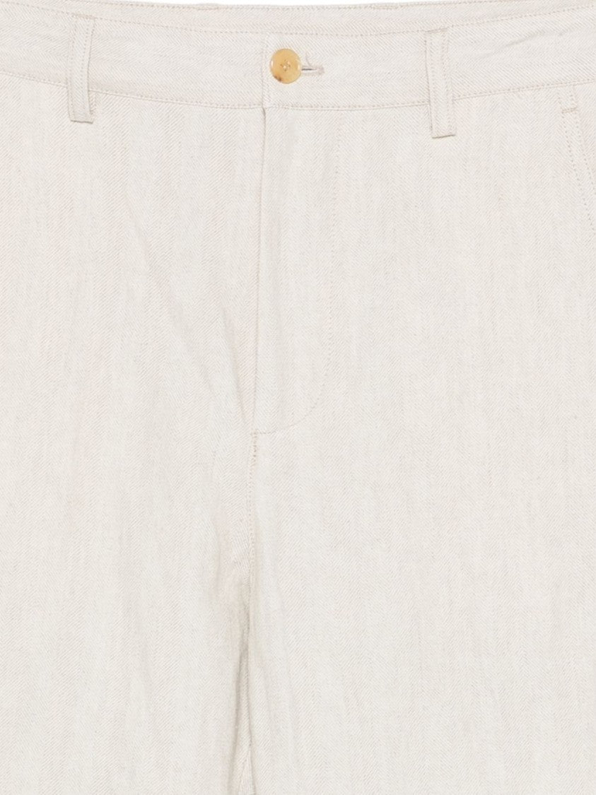 Dries Van Noten Tailored Minimalist Straight Leg Cotton Trousers