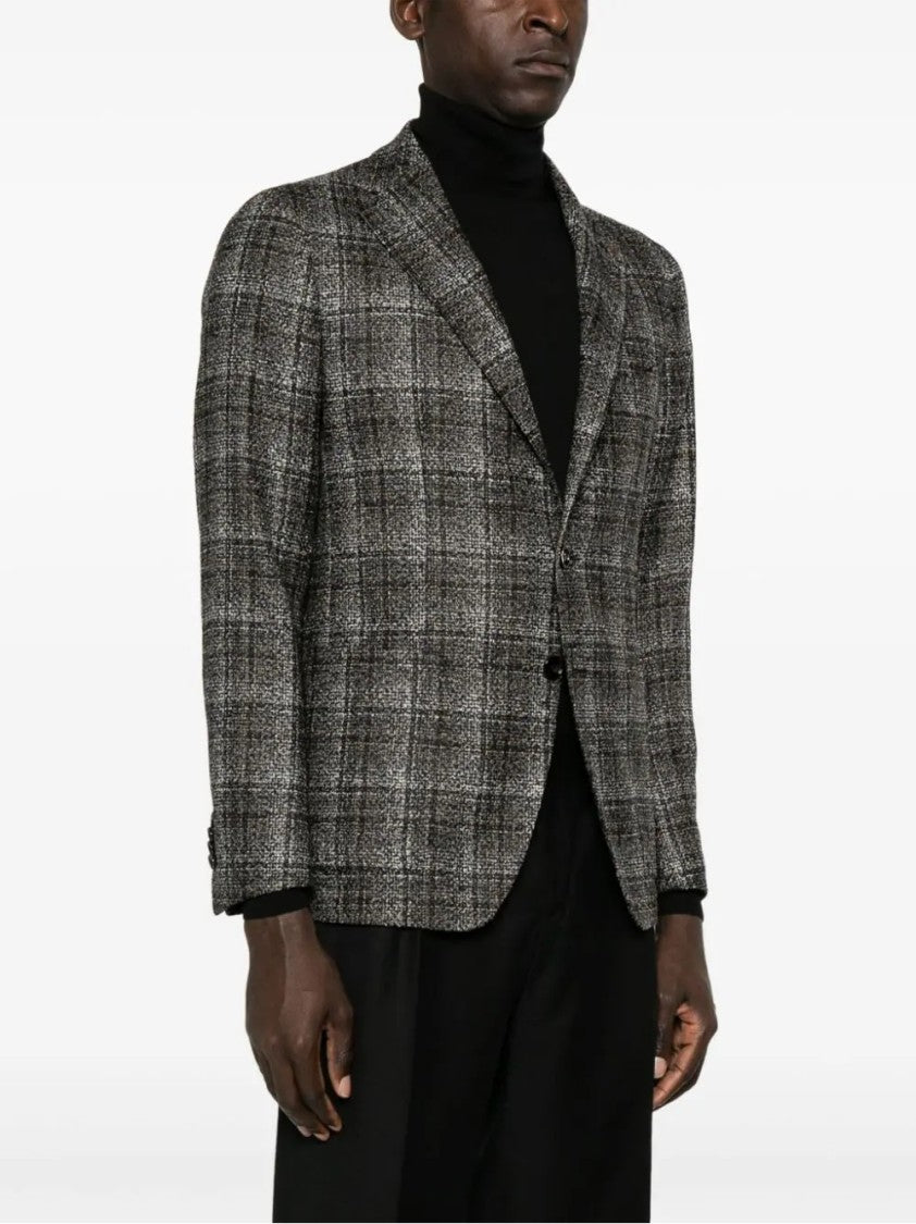 Tagliatore Plaid Wool Blend Jacket
