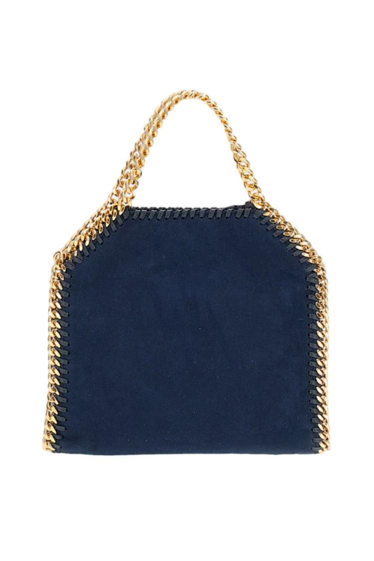 Stella Mccartney Blue Falabella Tiny Alter Suede Tote Bag