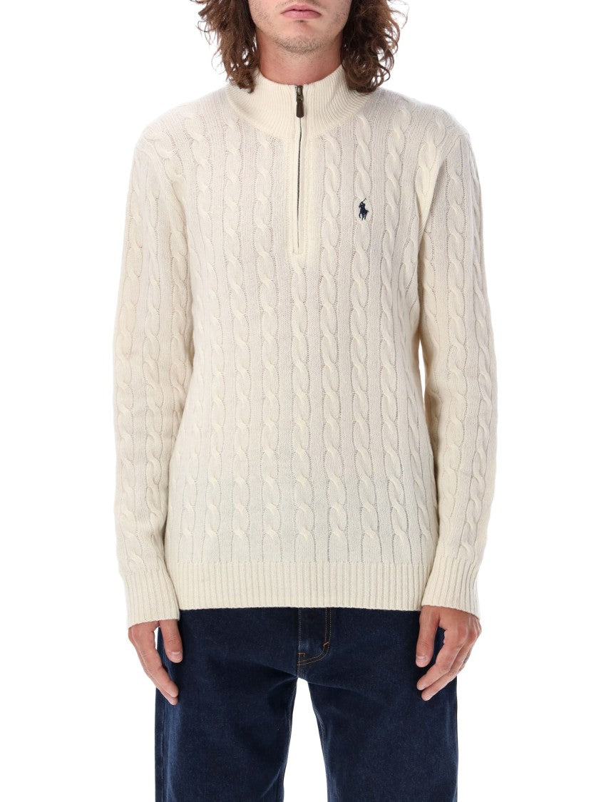 Polo Ralph Lauren Cable Knit Half Zip Cable Knit Sweater