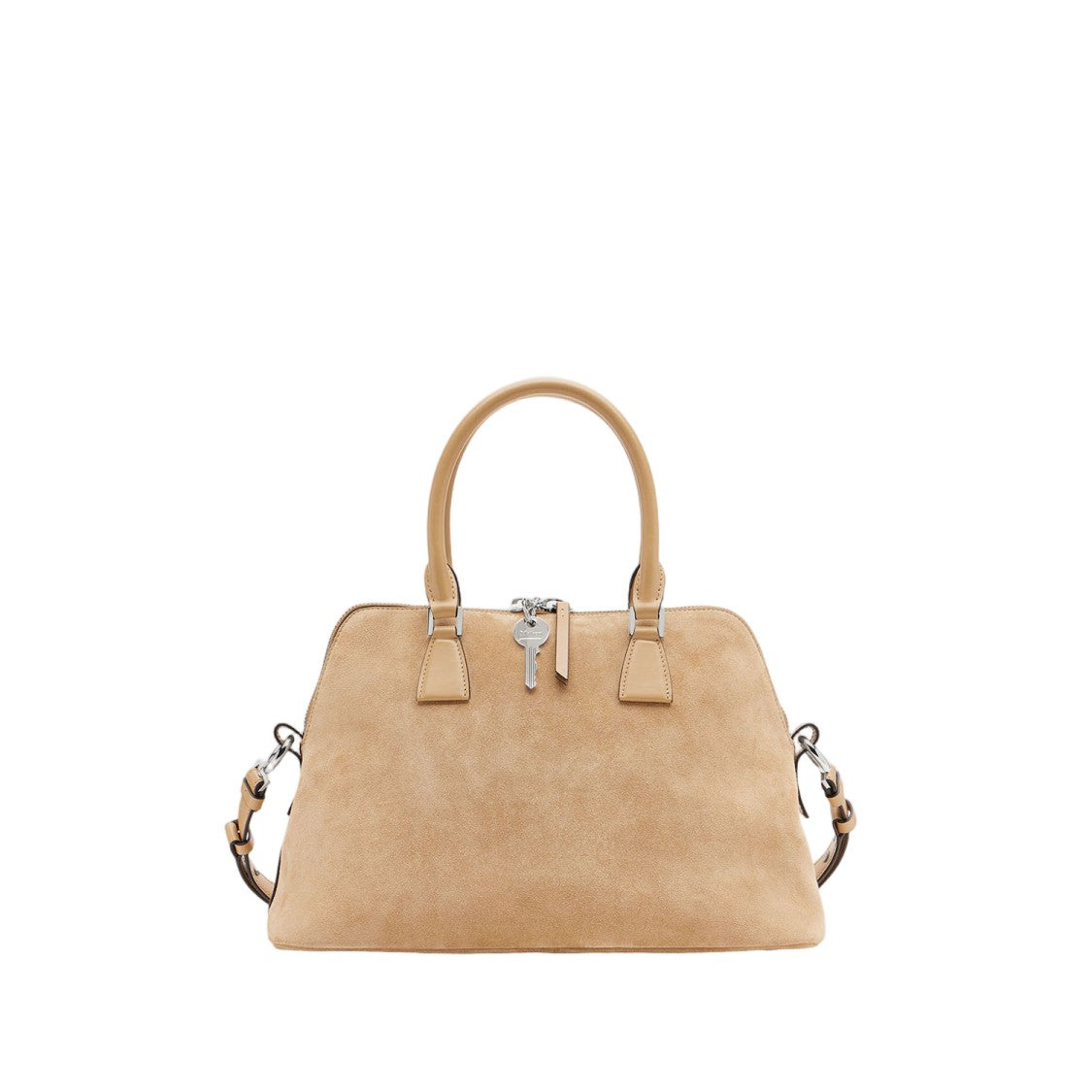 Maison Margiela Beige Suede Leather Bag With Adjustable Shoulder Strap