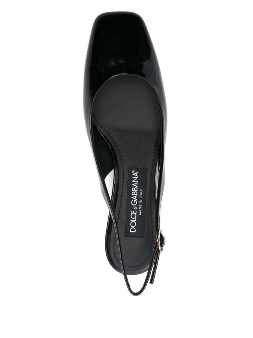 Dolce & Gabbana Pointed Toe Leather Sandals With Buckle-Fastening Ankle Strap