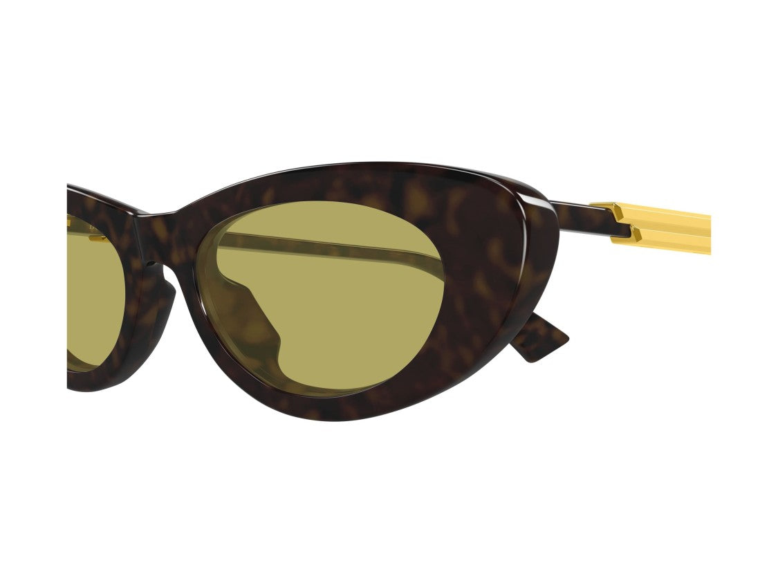 Bottega Veneta Gold Bv1447s Tortoiseshell Bold Cat-Eye Sunglasses