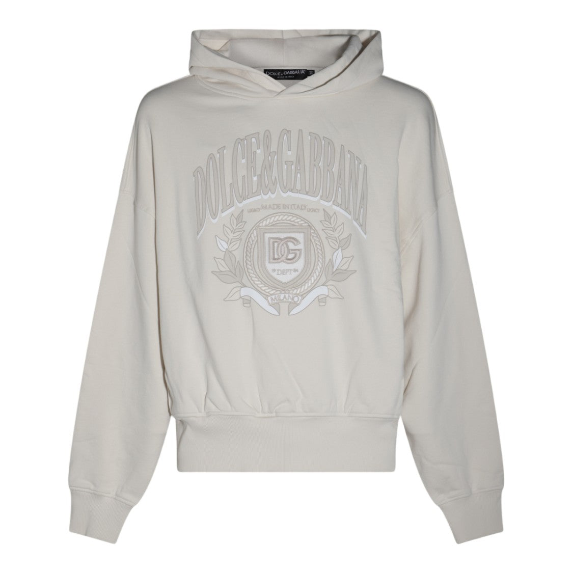 Dolce & Gabbana Embroidered Logo Hoodie Sweater With Relaxed Fit