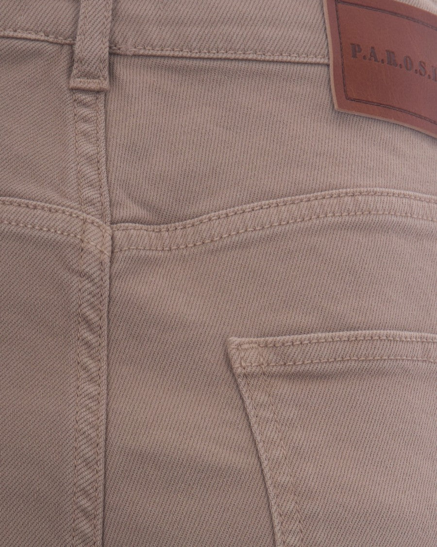 P.A.R.O.S.H. Sand Wide-Leg High-Waisted Jeans