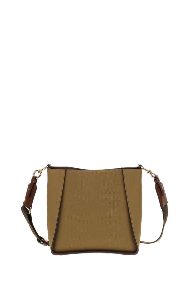 Stella Mccartney Beige Circular Logo Perforated Crossbody Bag