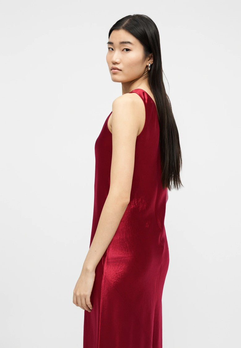 Max Mara Red Acetate Evening Gown