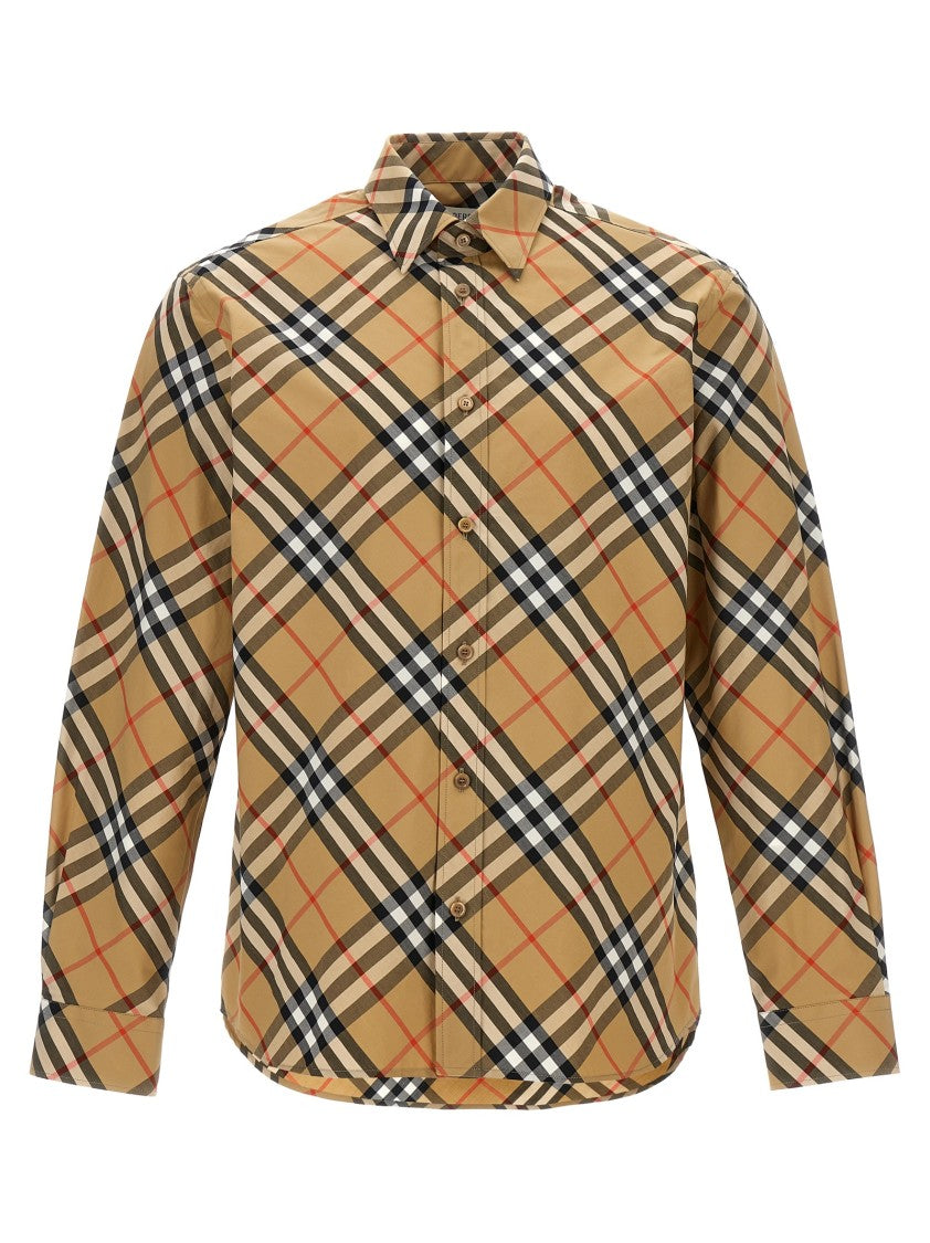 Burberry Plaid Pattern Cotton Shirt