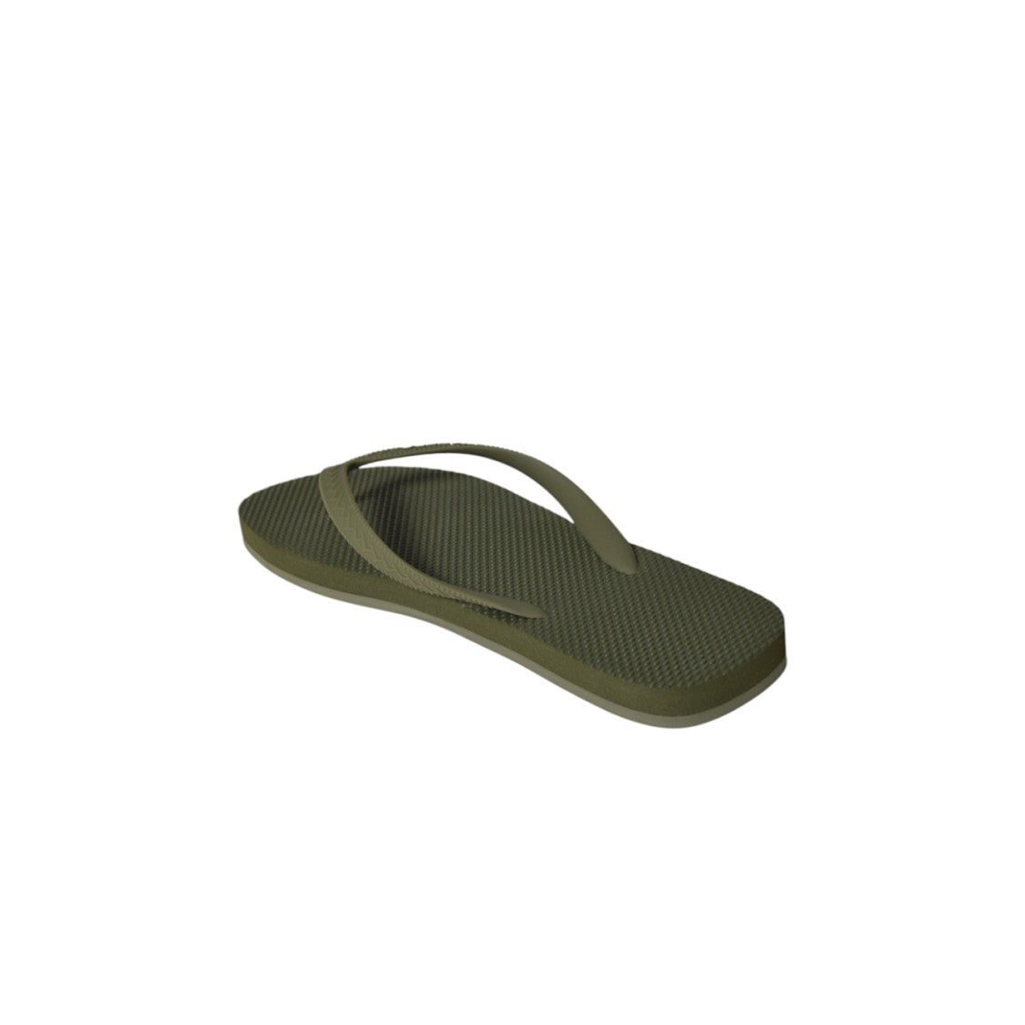 Dsquared2 Olive Green Rubber Logo Flip Flops