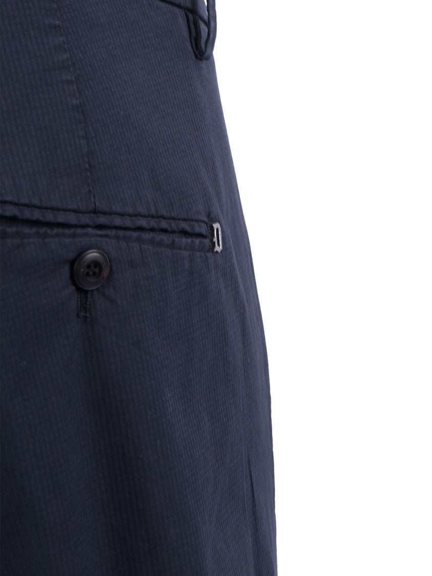 Dondup Blue Gaubert Tailored Cuffed Straight-Leg Pants