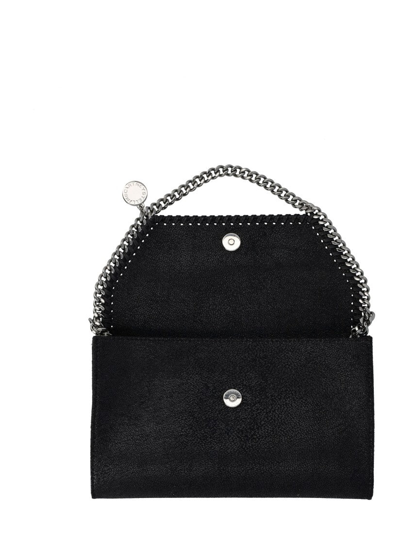 Stella Mccartney Eco Shaggy Deer Chain Wallet With Logo Medallion
