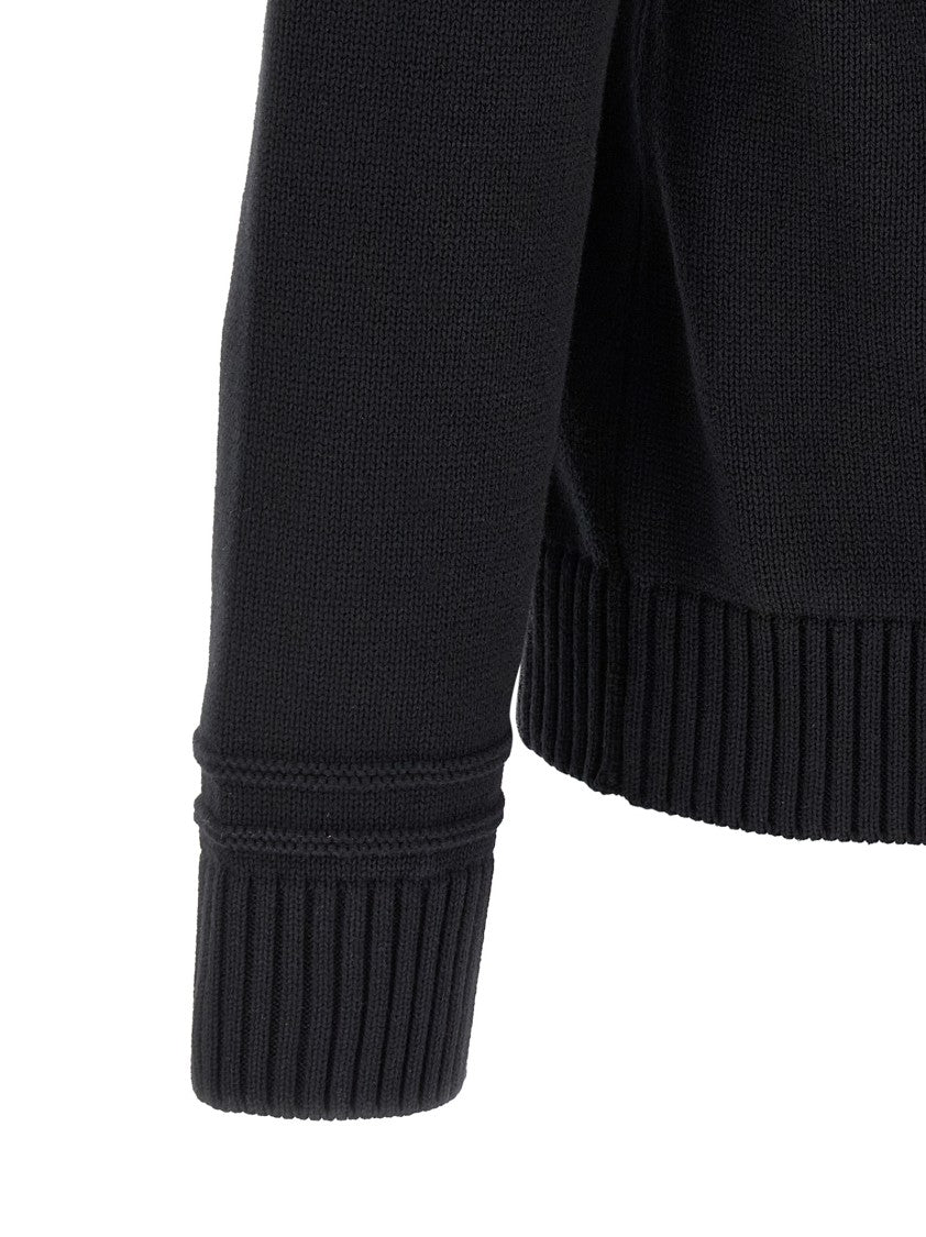 Gucci Intarsia Knit Sweater With Crew Neck And Ribbed Trims