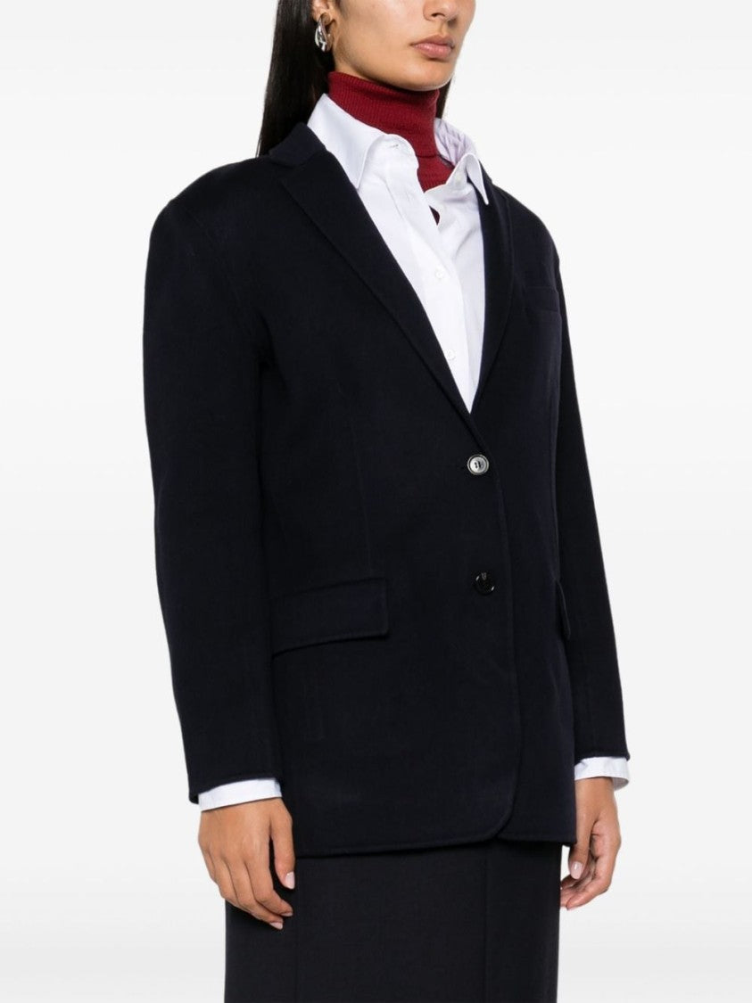 Theory Navy Blue Wool Cashmere Blazer