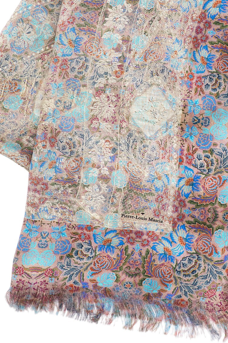 Pierre-Louis Mascia Multicolor Graphic Print Silk Stole Scarf