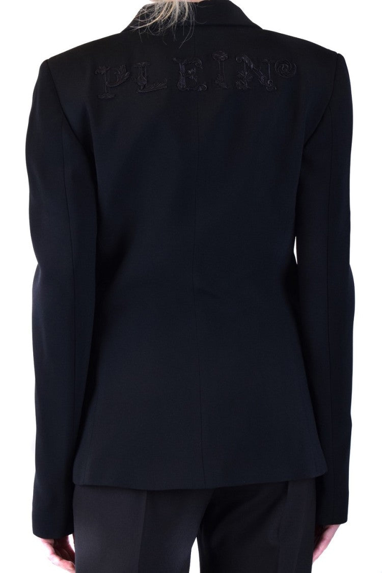 Philipp Plein Tailored Black Blazer With Structured Shoulders