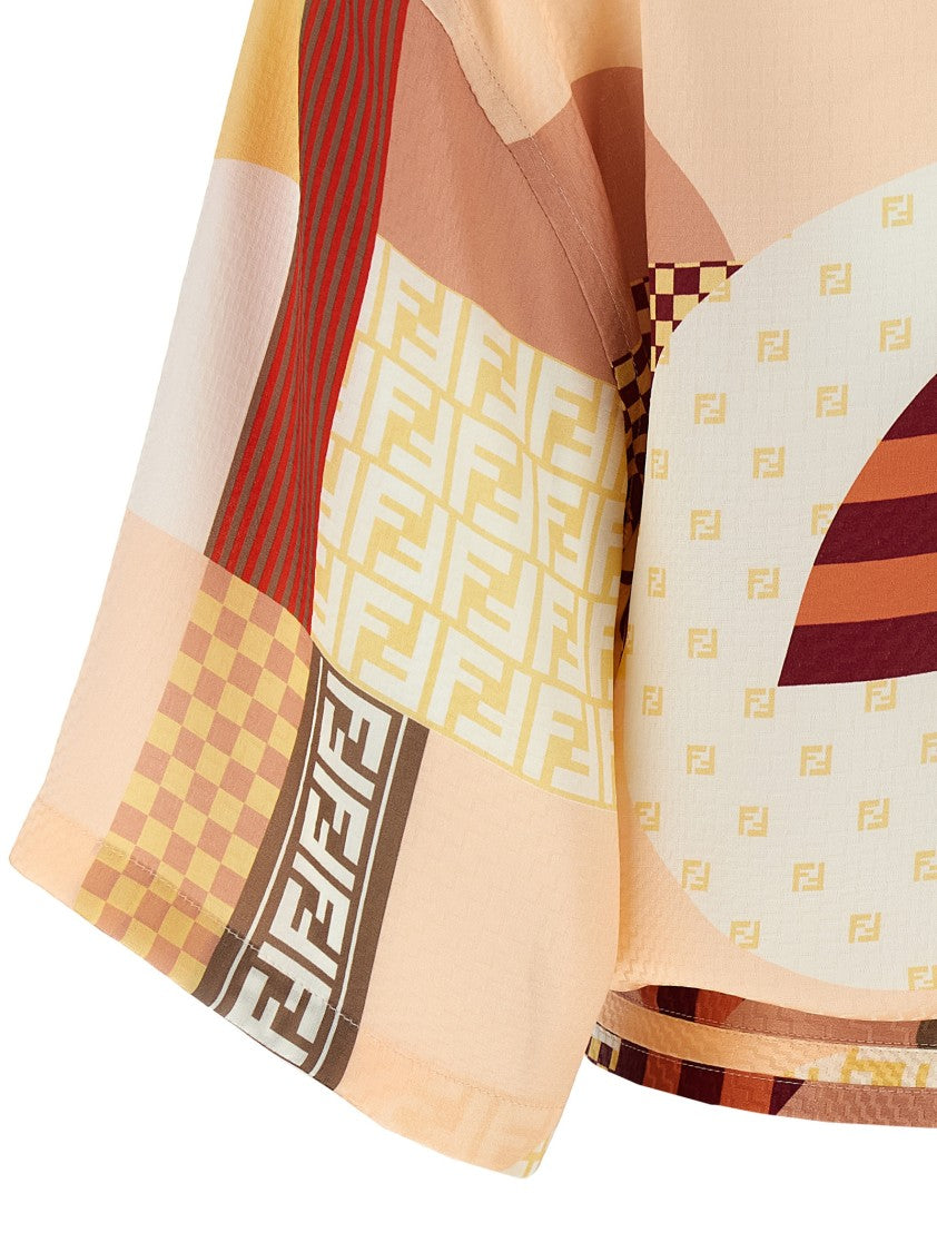 Fendi Patchwork Silk Shirt