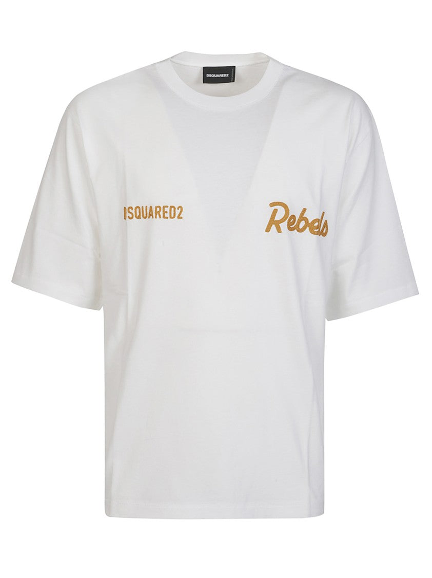 Dsquared2 Loose Fit White Cotton T-Shirt