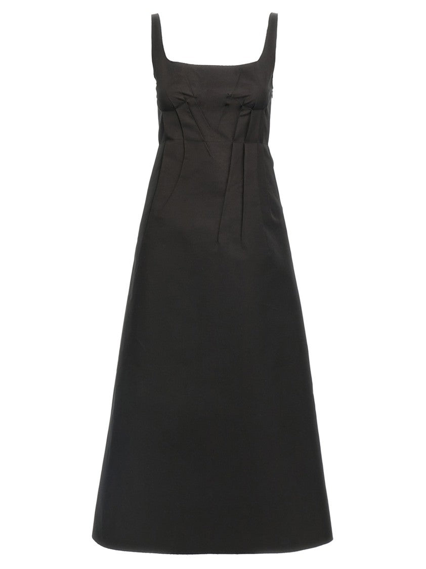 Marni Trapeze Midi Dress With Structured Bustier