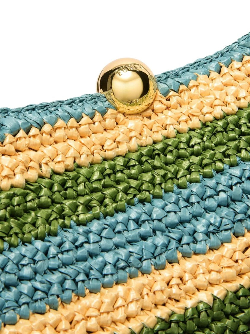 Furla Sfera Soft L Woven Striped Rectangular Bag