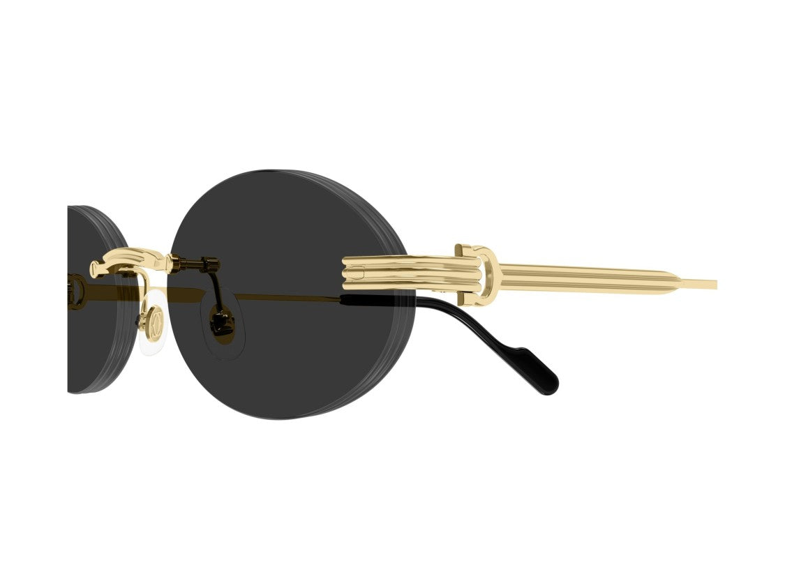 Cartier Gold Ct0615s Rimless Round Sunglasses