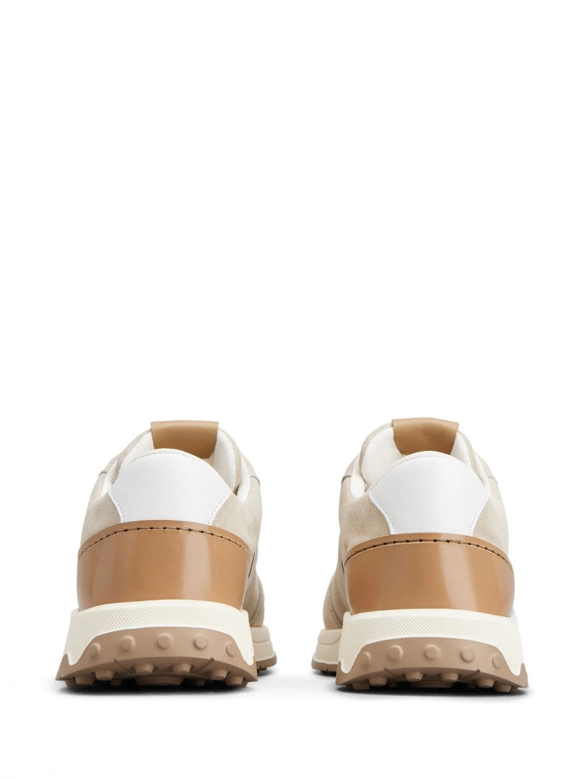 Tod's Leather-Trim Suede Sneakers