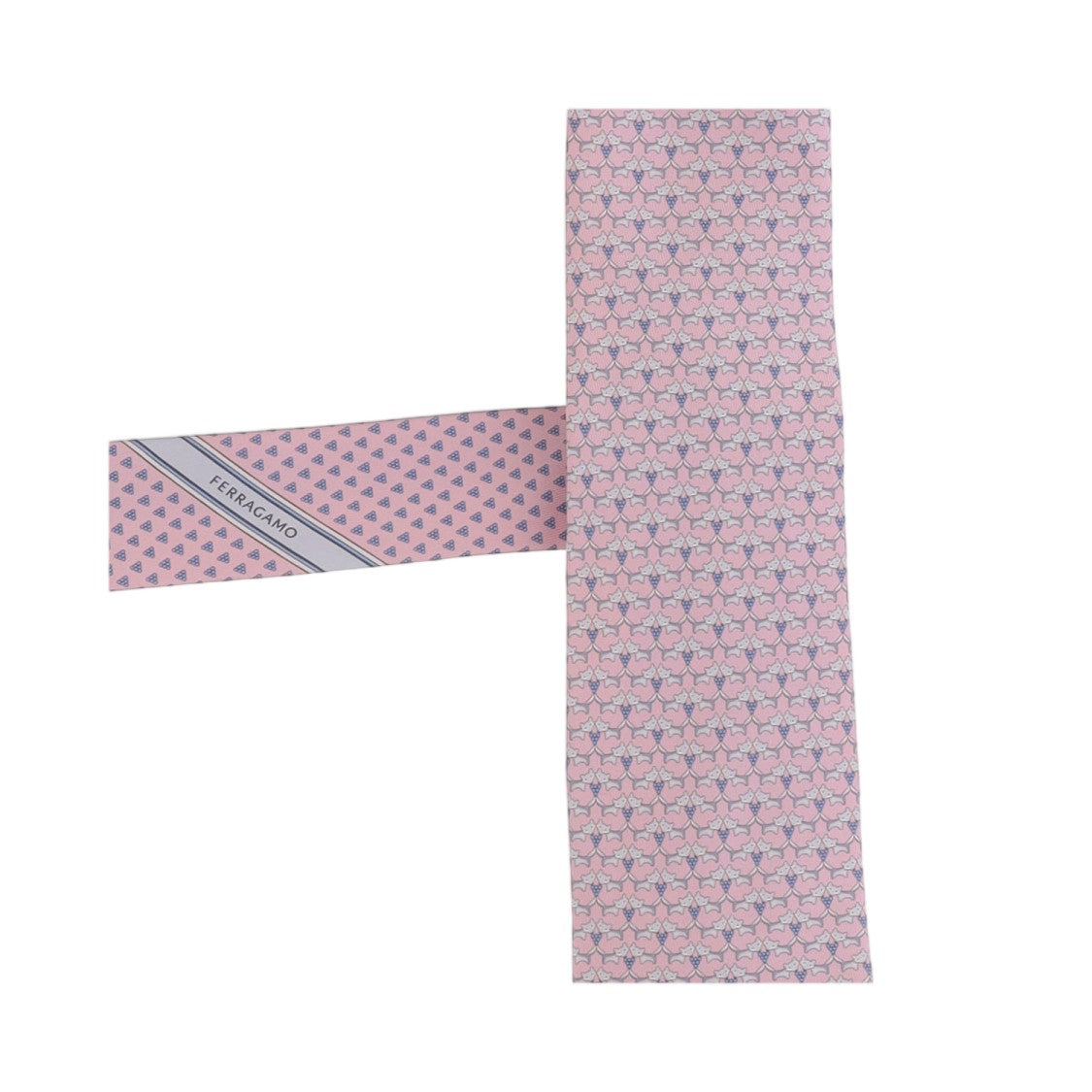 Salvatore Ferragamo Pink Patterned Silk Tie