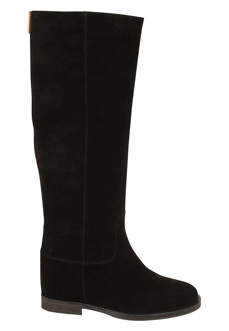 Via Roma 15 Luxury Knee-High Soft Suede Internal Rise Boots