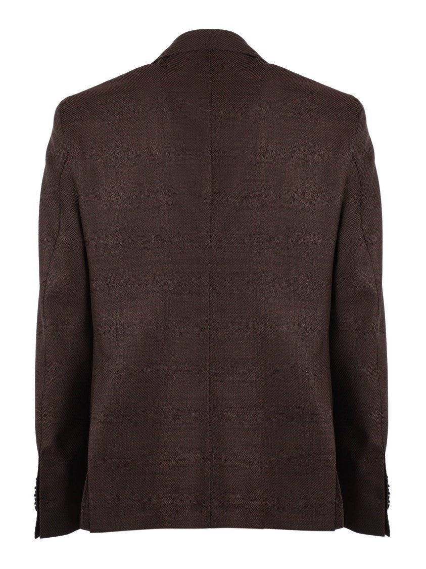 L.B.M. 1911 Brown Tailored Wool Blazer