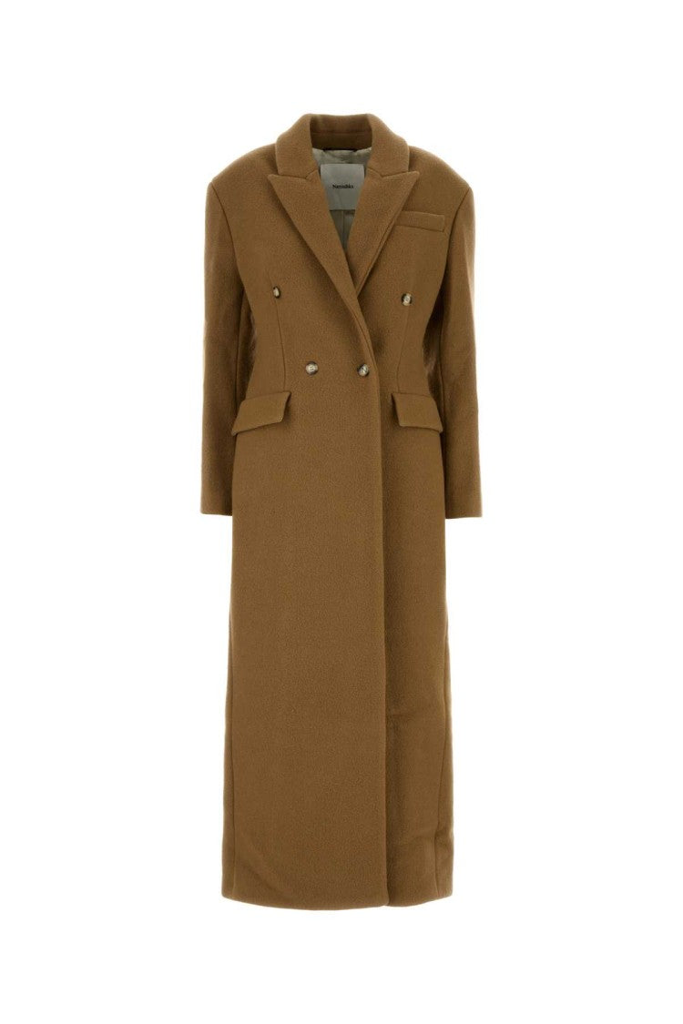 Nanushka Camel Wool Blend Ferris Coat