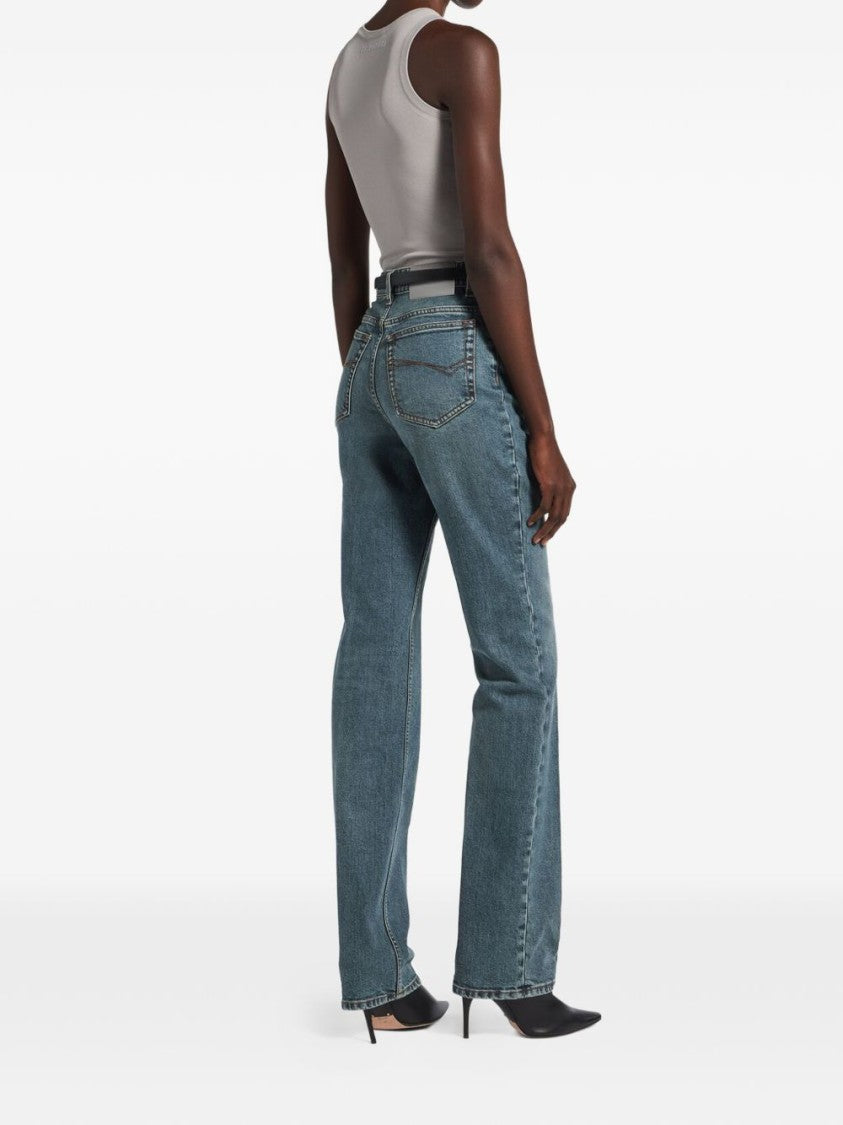Balenciaga High-Waist Slim-Fit Denim Jeans