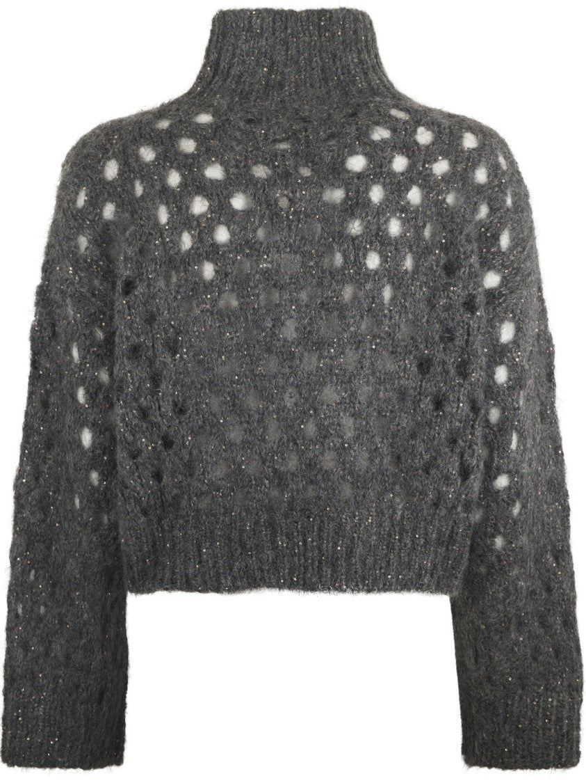 Brunello Cucinelli Cropped Turtleneck Sweater