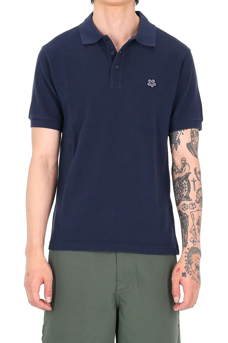 Kenzo Slim Boke Flower Cotton Piquet Polo Shirt