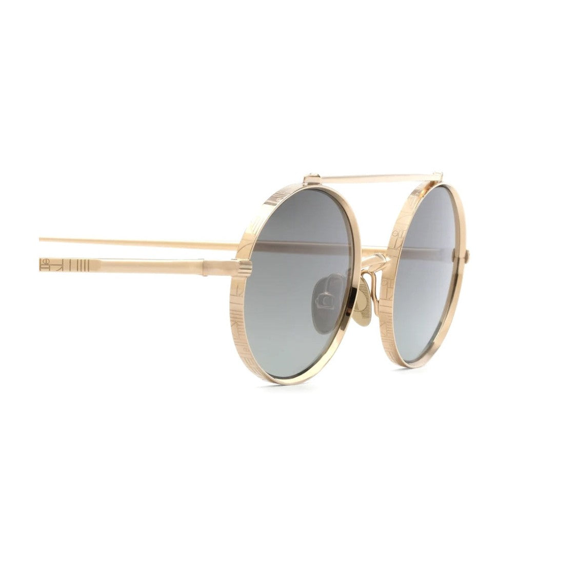 Ahlem Champagne Turbigo Green Gradient Metal Sunglasses