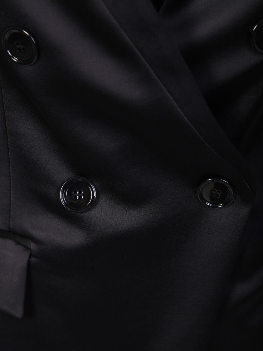 Blanca Vita Black Double-Breasted Blazer