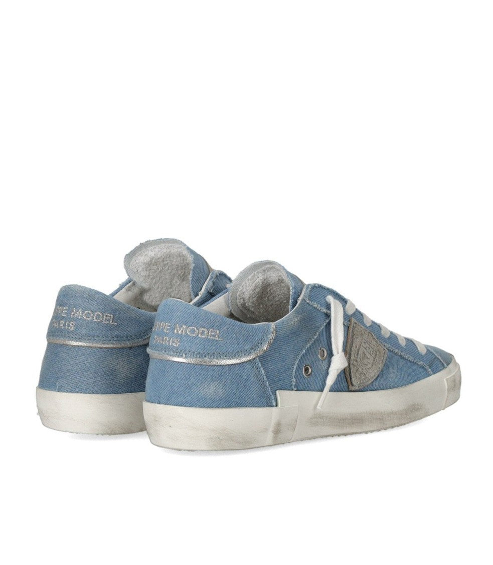 Philippe Model Prsx Low Denim Bluette Sneaker