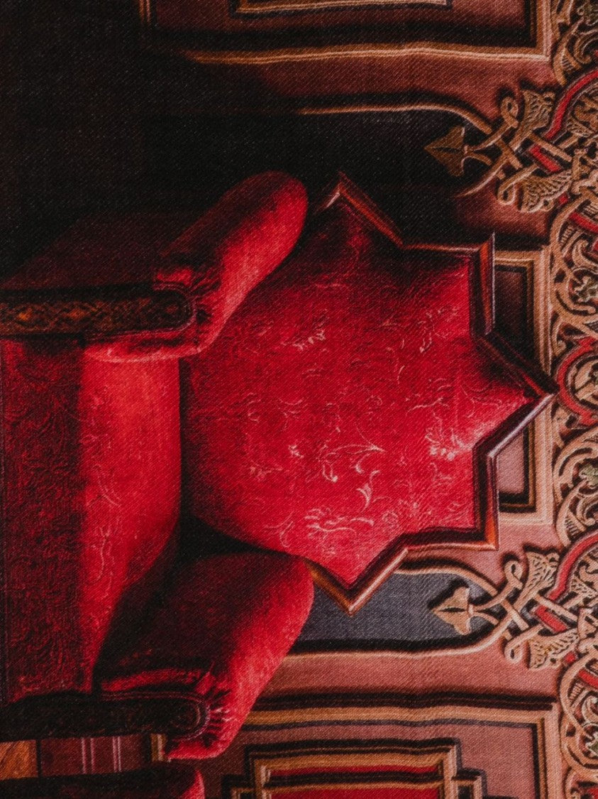 Faliero Sarti Red And Black Patterned Faliero Sarti Scarf