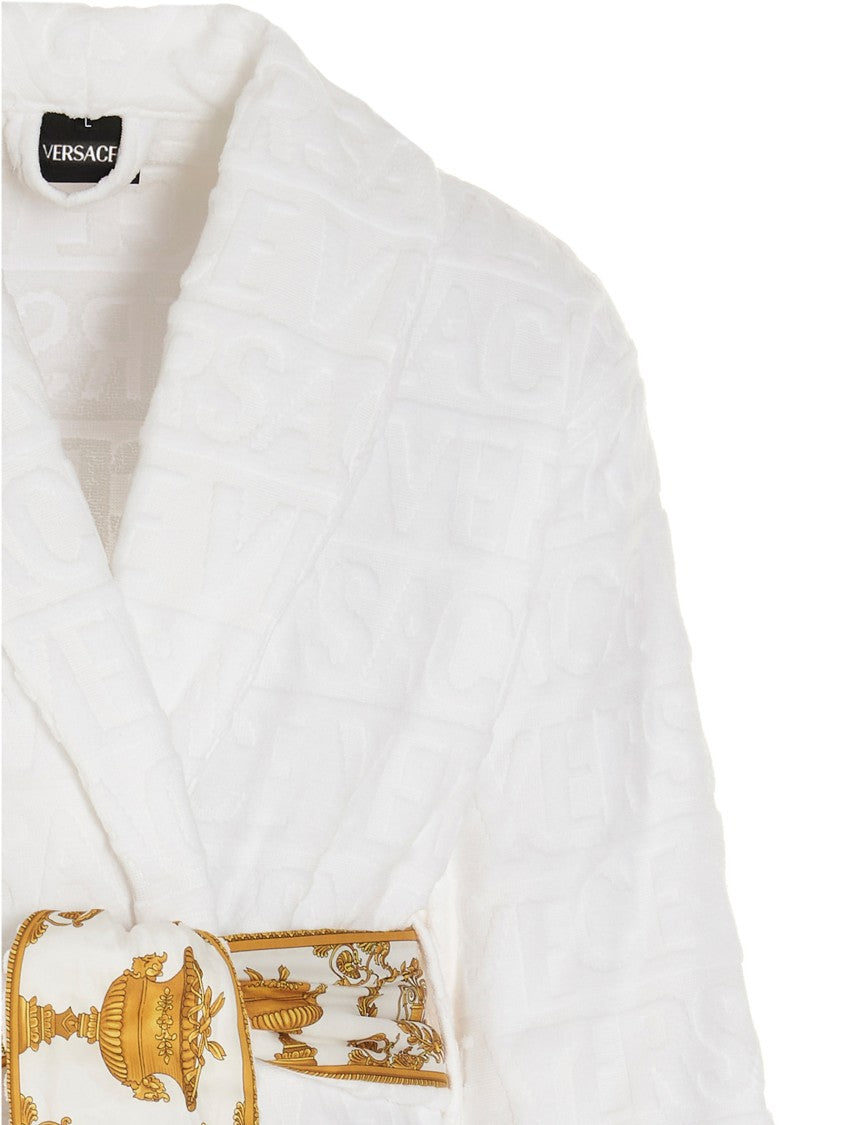 Versace Home Embossed Logo Bathrobe