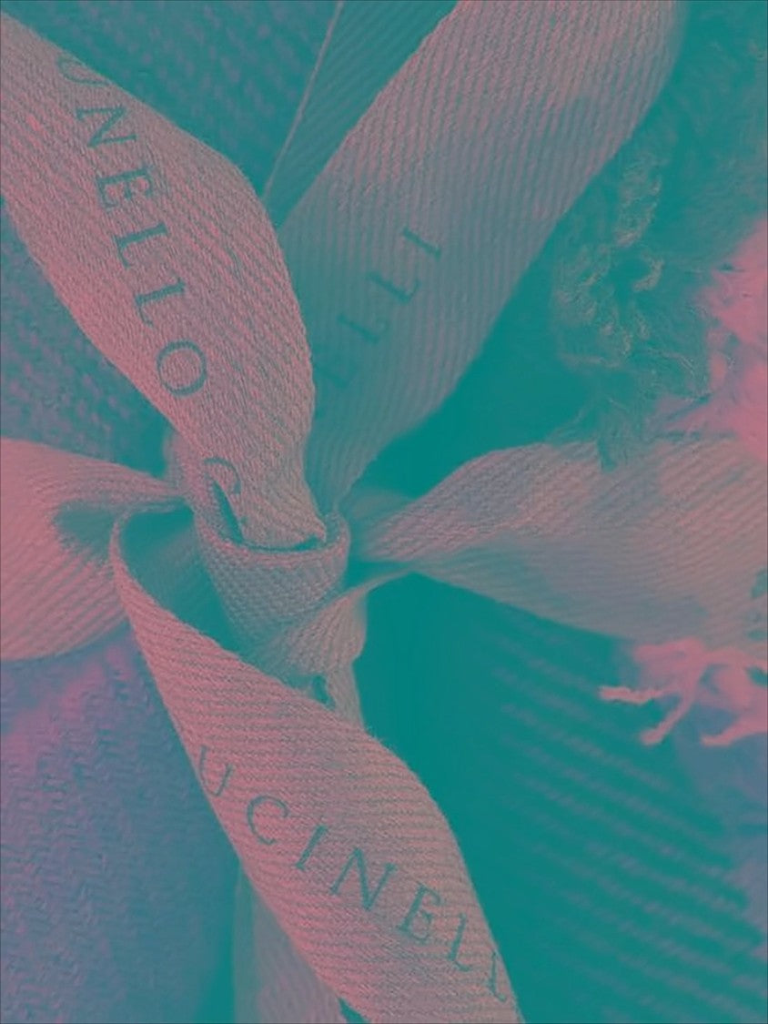 Brunello Cucinelli Checkered Wool-Cashmere Scarf With Fringed Edges