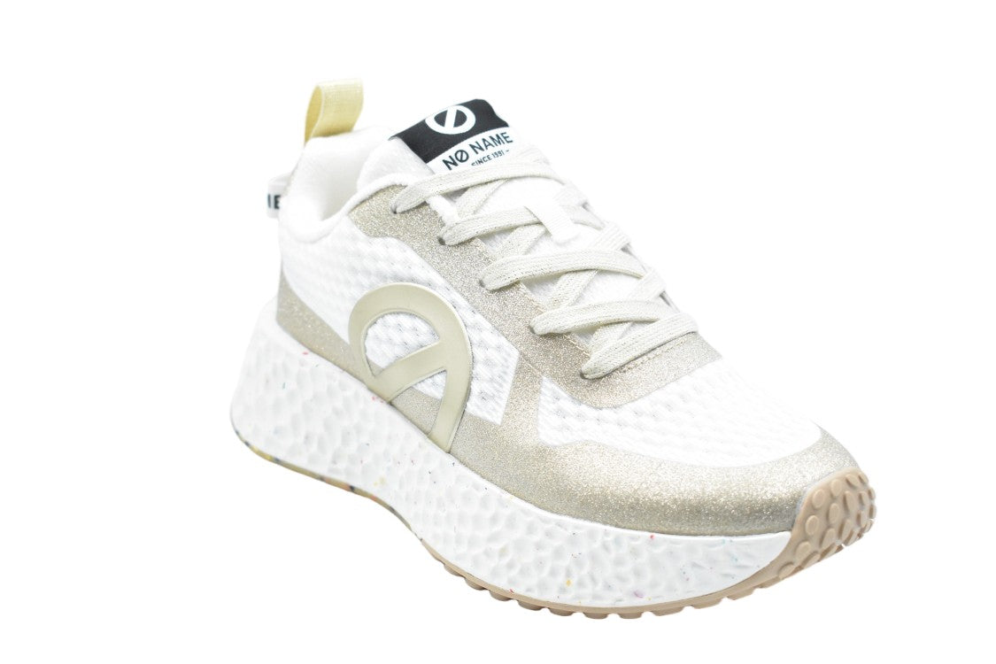 No Name Gold Suede Fabric Textured Sole Sneakers