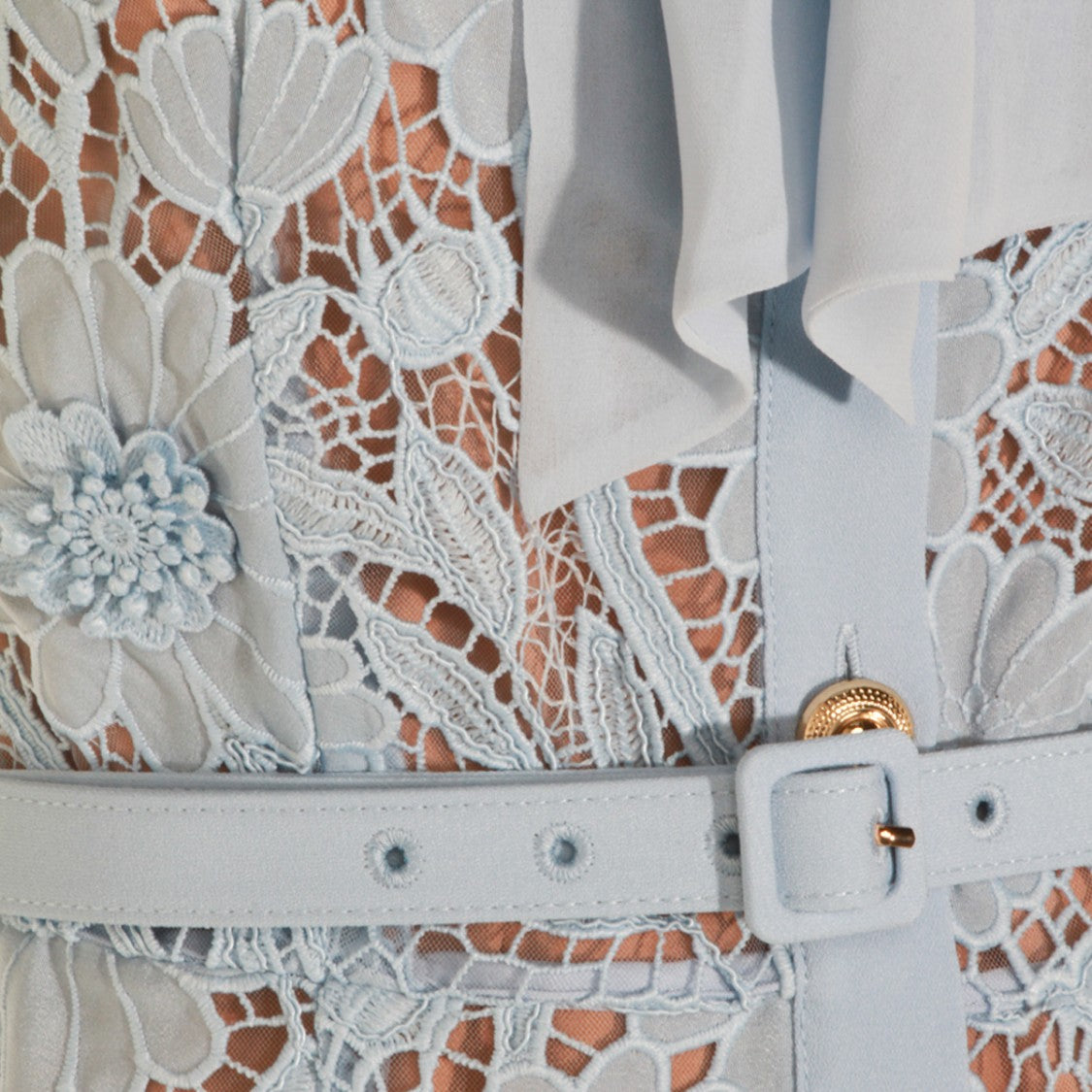 Self-Portrait Maxi Dress With Floral Lace And Bow Tie Detail