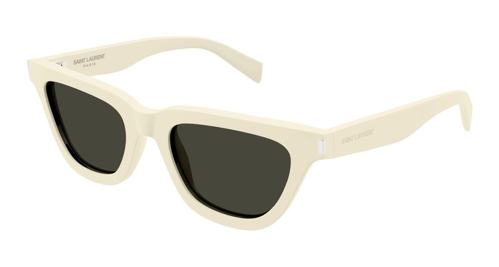 Saint Laurent Ivory Oversized Square Acetate Sunglasses