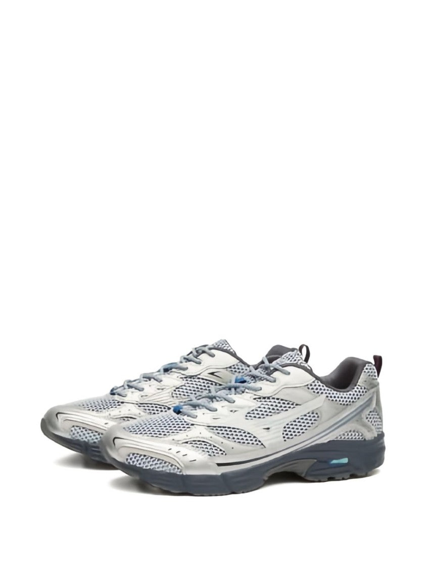 Mizuno Silver Mesh Sneakers With Mirrored Tpu Design