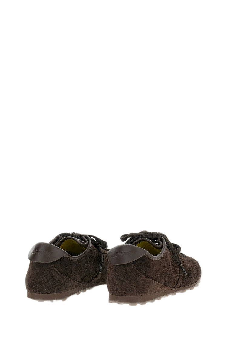 Jacquemus Rond-Carré Rubber Sole Sneakers In Water-Repellent Leather