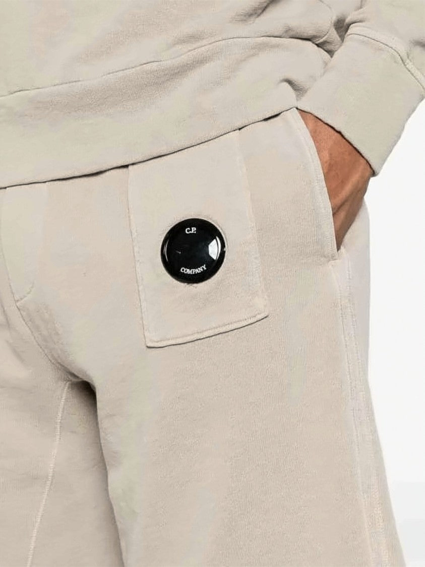 C.P. Company Relaxed Fit Shorts With Elastic Waistband And Iconic Lens Detail